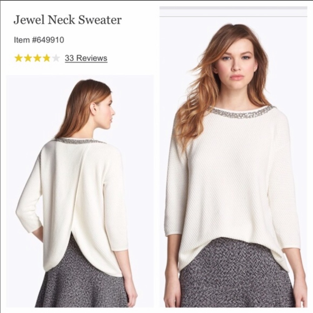 Nordstrom Jewel neck sweater by Hinge